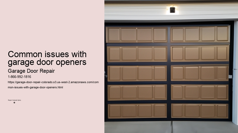 Common issues with garage door openers